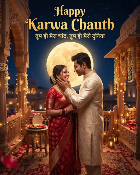 karwa chauth suhagan wishes in hindi