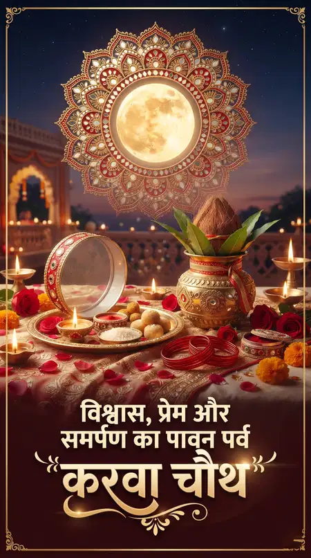 karwa chauth thali decoration greetings