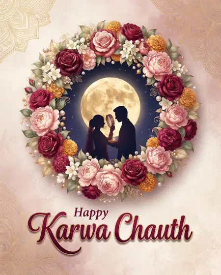 karwa chauth wishes greeting card