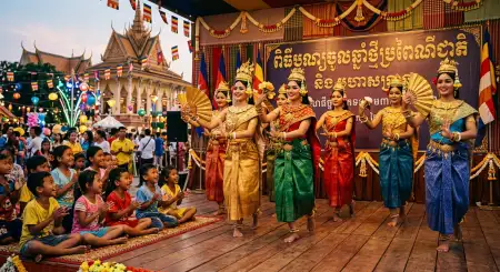 Khmer New Year 2026 Artistic Background - Free Background Download