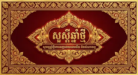 Free Khmer New Year 2026 Banner Png Background Image Download