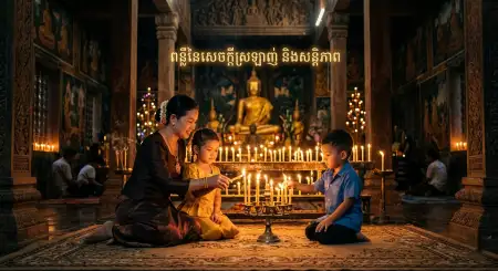 Free Khmer New Year Blessing Poster Hd Background Image Download