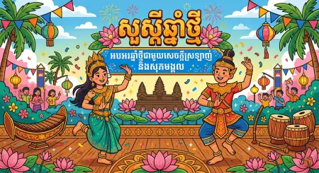Free Khmer New Year Festive Poster Hd Background Image Download