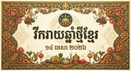 Free Khmer New Year Invitation Poster Background Image Download