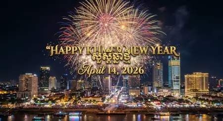 Free Khmer New Year Poster Psd Template Background Image Download