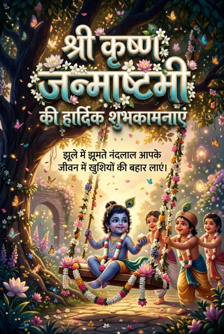Krishna Janmashtami Facebook Wishes In Hindi - Free Shri Krishna Janmashtami Ki Hardik Shubhkamnaye In Hindi Download