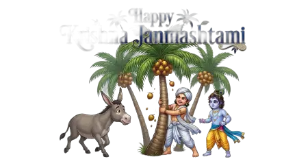 Free Krishna Janmashtami Greeting Png 2026 Transparent PNG Download