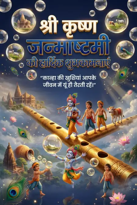 Krishna Janmashtami Ki Hardik Shubhkamnaye 2026 Images - Free Shri Krishna Janmashtami Ki Hardik Shubhkamnaye In Hindi Download