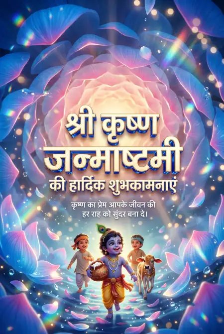 Krishna Janmashtami Ki Hardik Shubhkamnaye In Hindi - Free Shri Krishna Janmashtami Ki Hardik Shubhkamnaye In Hindi Download