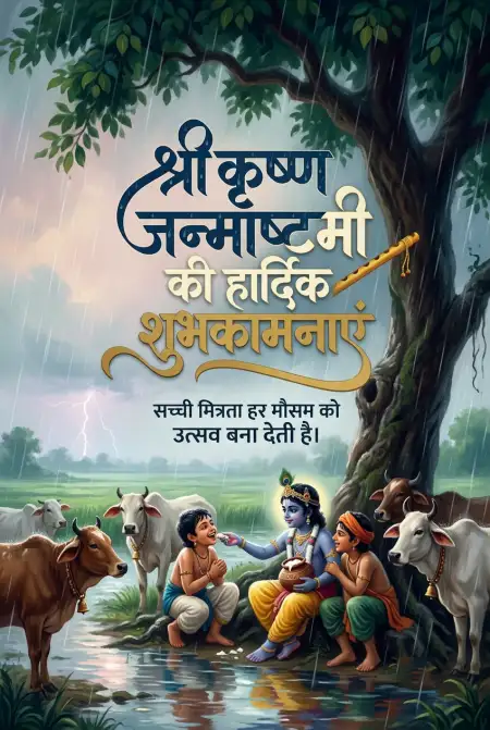 Krishna Janmashtami Ki Hardik Shubhkamnaye Quotes In Hindi - Free Shri Krishna Janmashtami Ki Hardik Shubhkamnaye In Hindi Download