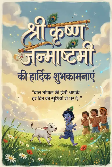 Krishna Janmashtami Viral Status In Hindi - Free Shri Krishna Janmashtami Ki Hardik Shubhkamnaye In Hindi Download