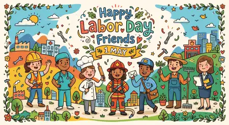 Labor Day Greeting Images For Whatsapp - Free International Labor Day Wishes 2026 Download