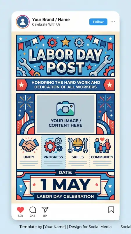 Labor Day Social Media Pack Free - Free International Labor Day Wishes 2026 Download