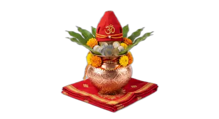 Lakshmi Puja Kalash With Gold Coins Png Image - Free Golden Puja Kalash With Gold Coins Png Download
