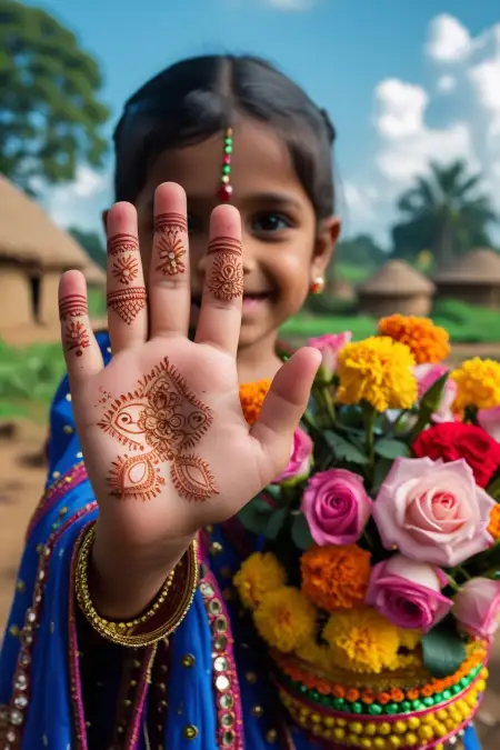 Latest 2025 Mehndi Trends For Hariyali Teej - Free Hariyali Teej Mehndi Design Download