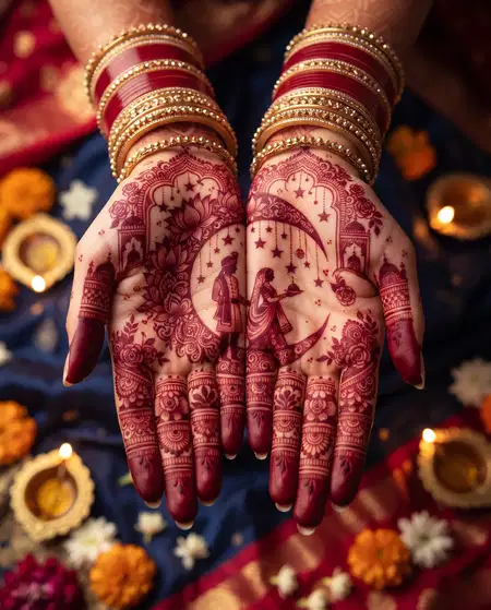 latest karwa chauth mehndi design 2026 design - Karwa Chauth Mehndi Design 2026