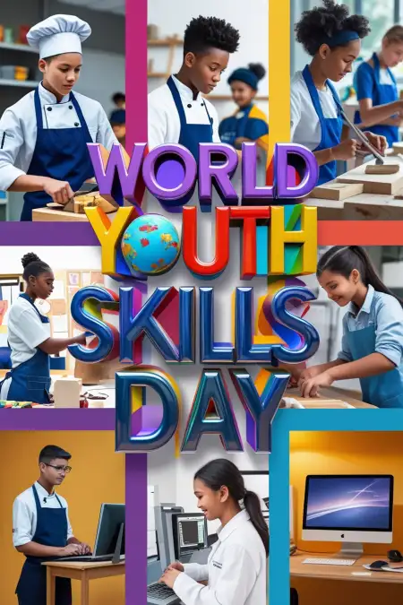 Latest Skills Day Celebration Poster 2025 - Free World Youth Skills Day Download