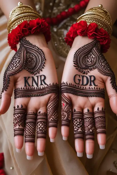 Leafy Style Teej Mehndi Design - Free Teej Mehndi Design Download