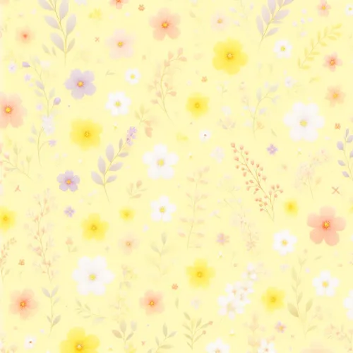 light yellow background with floral design