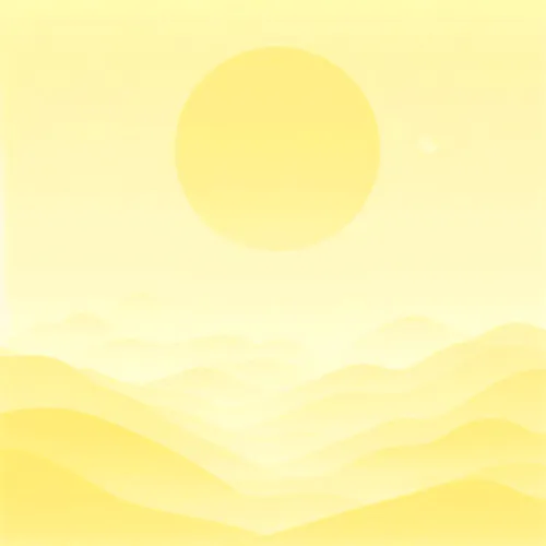 light yellow illustration background with sun