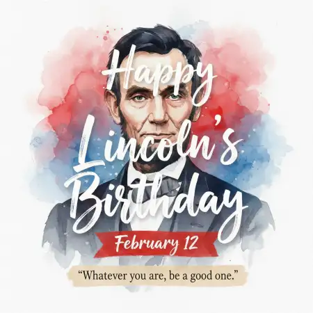 Lincolns Birthday Poster With Quotes - Free Happy Lincolns Birthday Download