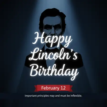 Lincolns Birthday Printable Poster - Free Happy Lincolns Birthday Download