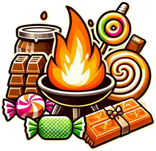 lohri bonfire png with sweet treats illustration