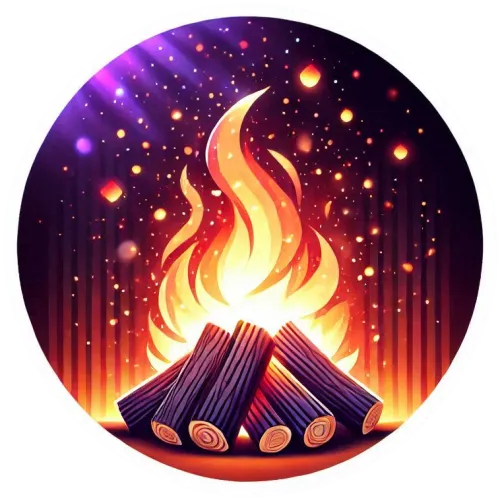 lohri fire png for festival presentation slides