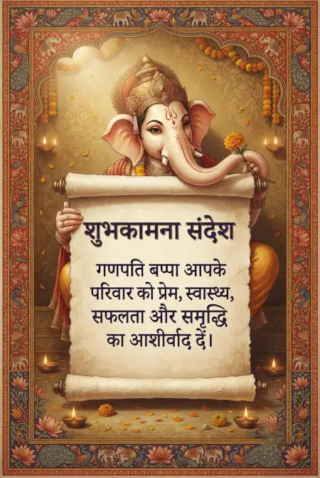 lord ganesha blessing wishes in hindi - Ganesh Chaturthi Wishes In Hindi