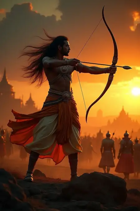 Lord Rama Bow Arrow 3D Realistic Render - Free Arrow Download