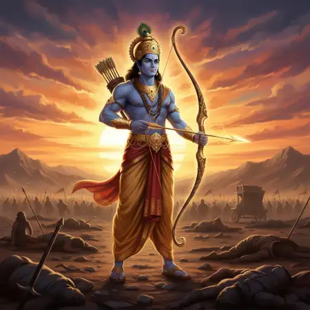 Lord Rama Colorful Background Hd - Free Background Download