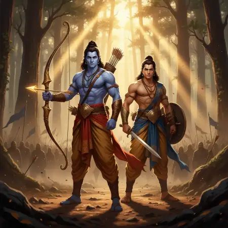 Lord Rama Digital Art Background - Free Background Download