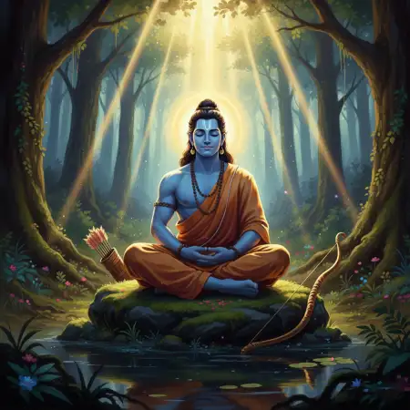 Lord Rama Divine Aura Background Hd - Free Background Download