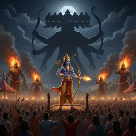 Lord Rama Mural Painting Background - Free Background Download