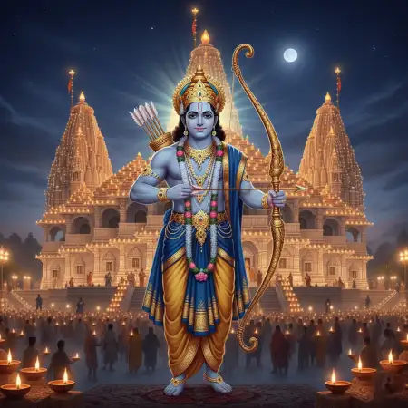 Lord Rama Painting Background Hd - Free Background Download