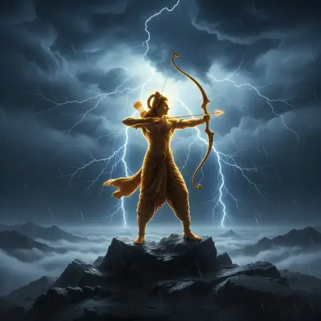 Lord Rama Vector Art Background - Free Vector Download