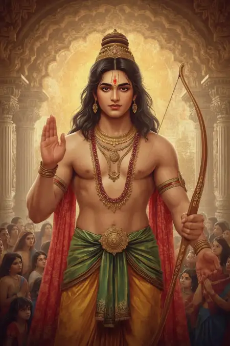 Lord Rama With Bow And Arrow Statue Photo - Free Arrow Download