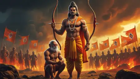 Lord Rama With Dhanush Ban For Dussehra Wishes - Free Dussehra Wishes Download
