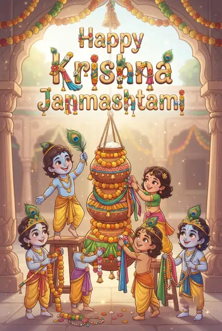 Lovely Happy Krishna Janmashtami Greetings - Free Happy Krishna Janmashtami Greetings Download
