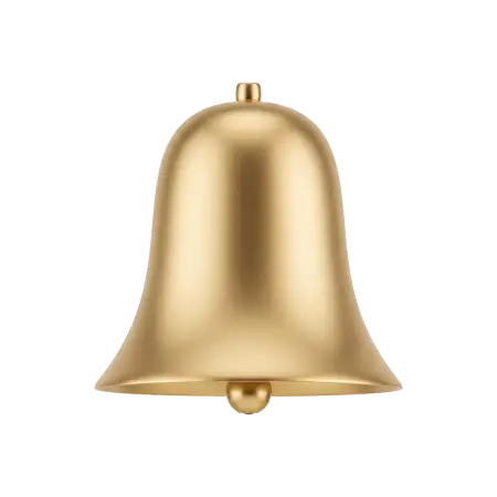 Free Luxury Golden Christmas Bell Png PNG Image Download