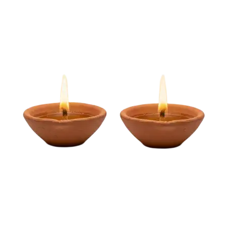 Luxury Golden Diya Png With Sparkles And Shadows - Free Diya Png Download