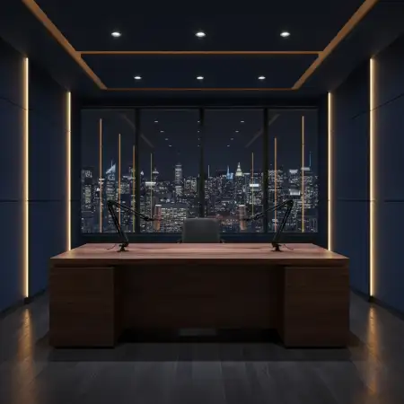 Luxury Penthouse Podcast Recording Studio Background Ultra Realistic 8k - Free Podcast Studio Background Download