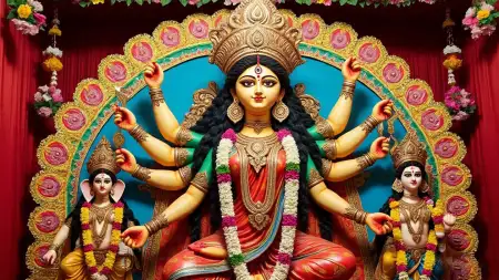 Maa Durga Photo For Navratri Invitation Card - Free Card Download