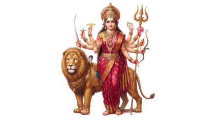 maa durga standing pose png transparent - Maa Durga Png