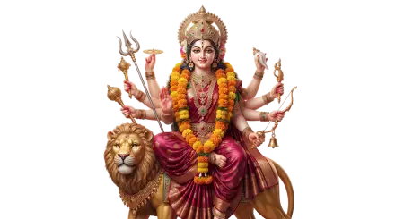 maa durga with ten hands png transparent - Maa Durga Png