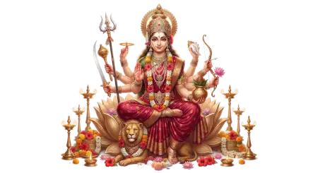 maa siddhidatri sitting on lotus png - Maa Durga Png
