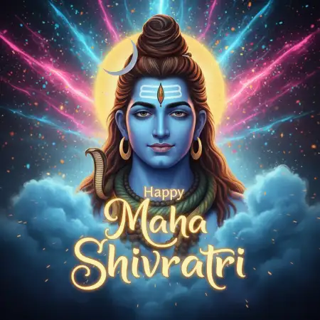 Maha Shivratri Wishes Artistic Painting Style - Free Maha Shivratri Wishes Download