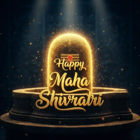Maha Shivratri Wishes Golden Text Design - Free Maha Shivratri Wishes Download