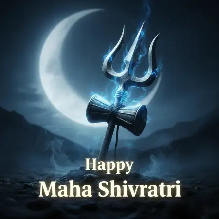 Maha Shivratri Wishes With Trishul Image - Free Maha Shivratri Wishes Download