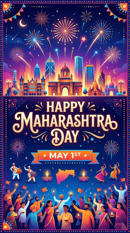 Free Maharashtra Day 2026 Digital Celebration Poster Hd Download Image Download